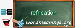 WordMeaning blackboard for refrication